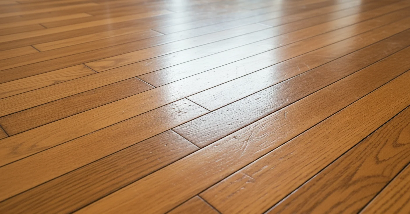 After: beautifully restored hardwood floors in Elkhorn home