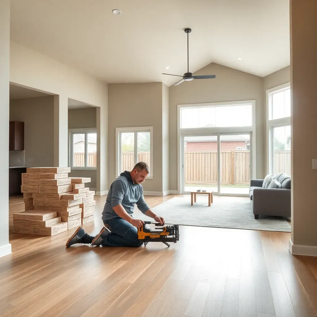 Hardwood floor installation in Elkhorn WI